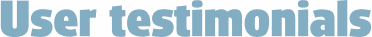 User testimonials